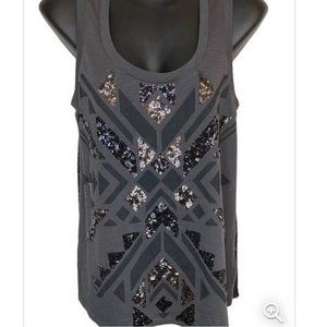 EXPRESS Sequin & Lace Tank size medium